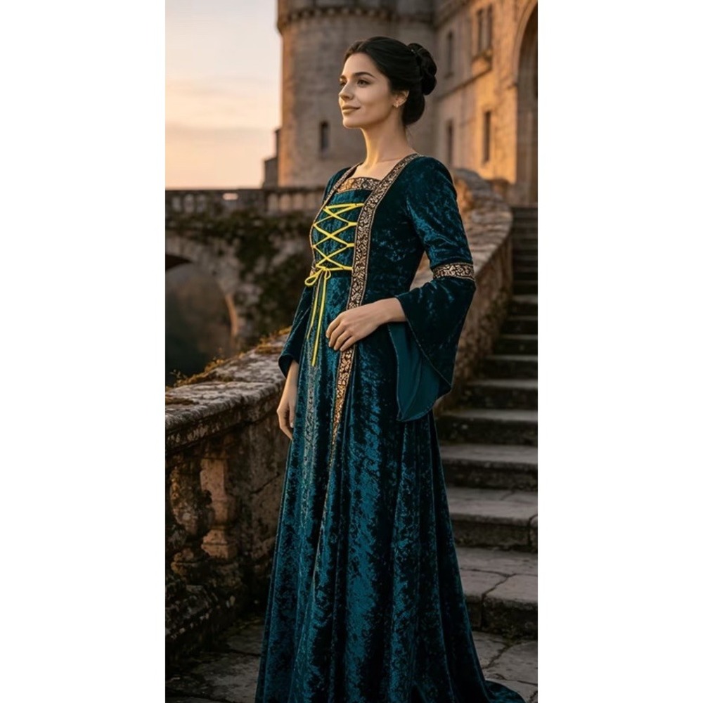 Women's Medieval Dress Renaissance Fair Cosplay Costume Renfair Halloween